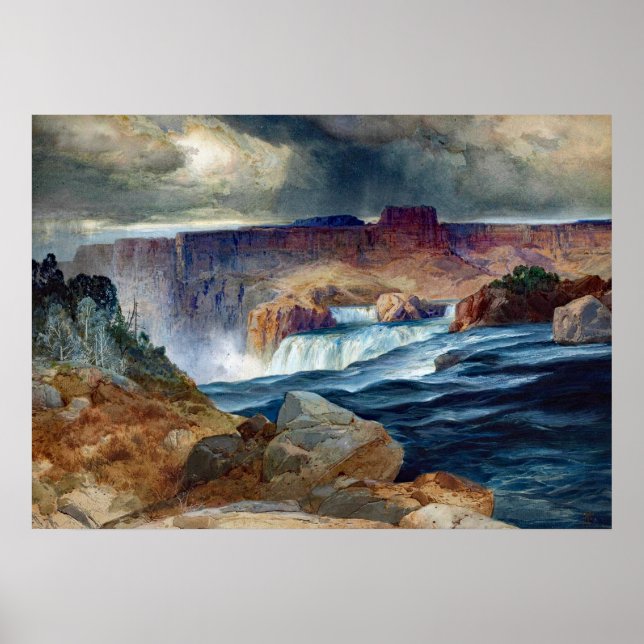 Affiche Moran Shoshone Falls Idaho Peinture (Devant)
