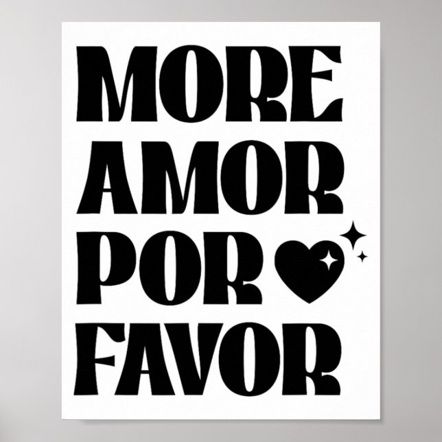 Affiche More Amor R Favor Retro Love Valentine Aestheti  (Devant)