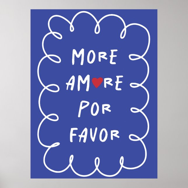Affiche More amore por favor | Inspirational & decorative  (Devant)