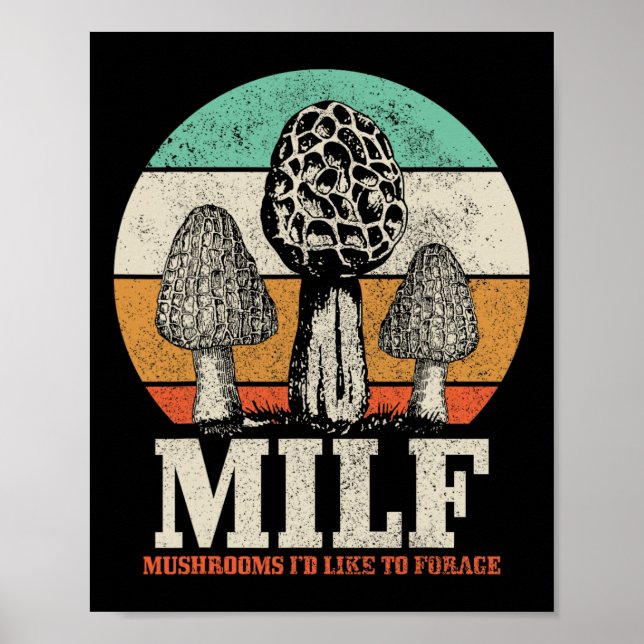 Affiche Morel Chasse aux champignons M.i.l.f. Champignons  (Devant)
