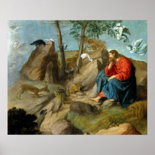 Affiche Moretto DA Brescia le Christ dans la région