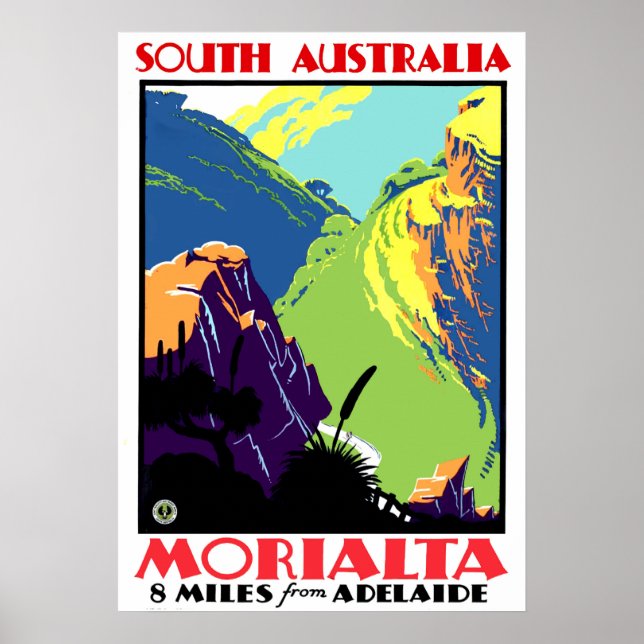 Affiche Morialta, à 13 km d'Adélaïde, en Australie-Méridio (Devant)