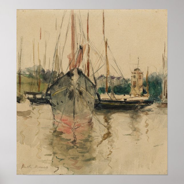 Affiche Morisot - Bateaux Entrée À La Médina Isle Of Wight (Devant)