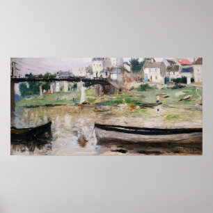 Affiche Morisot - Bateaux Sur La Seine 1880