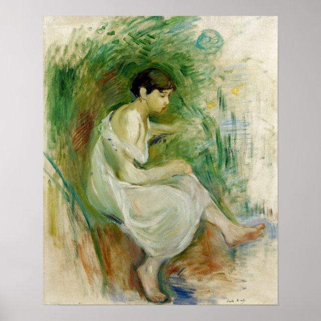 Affiche Morisot - Bather In Shirt 1894 (Devant)