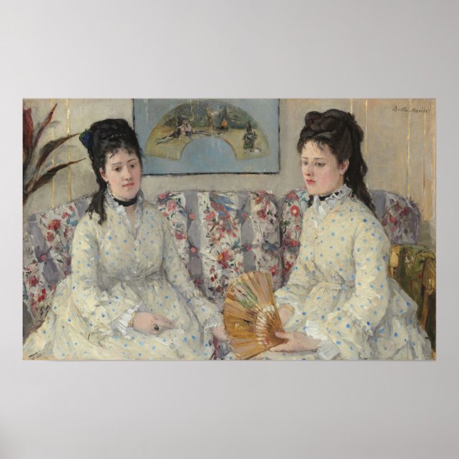 Affiche Morisot - Deux Soeurs Sur Un Canapé 1869 (Devant)