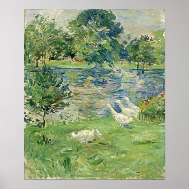 Affiche Morisot - Fille Dans Un Bateau 1889 (Devant)