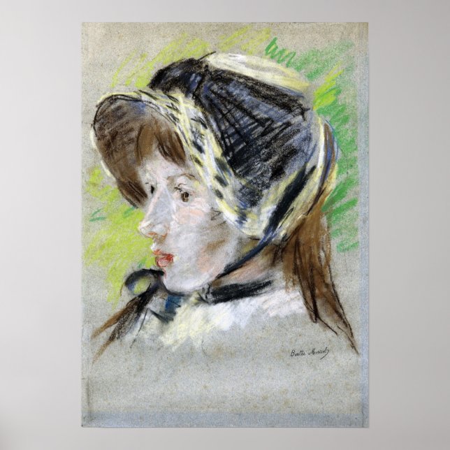 Affiche Morisot - Jeanne Pontillon Dans La Capeline 1884 (Devant)