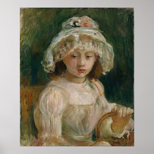 Affiche Morisot - Jeune Fille Avec Casquette (Devant)