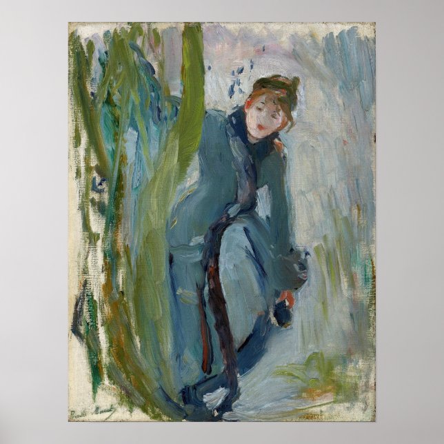 Affiche Morisot - Jeune Fille Ramener Sa Patinée 1893 (Devant)