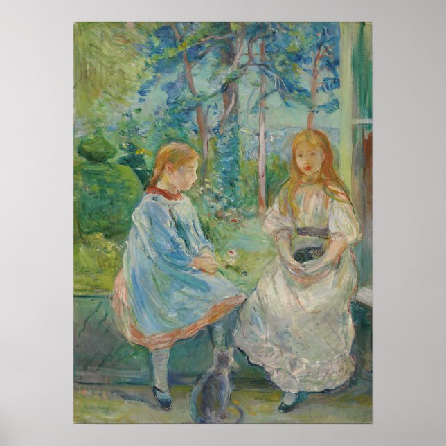 Affiche Morisot - Jeunes Filles Devant La Fenêtre 1892 (Devant)
