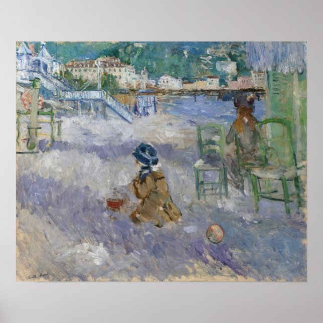 Affiche Morisot - La Plage De Nice 1882 (Devant)