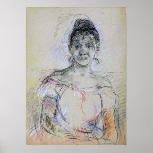Affiche Morisot - Paule Gobillard en robe de bal 1887