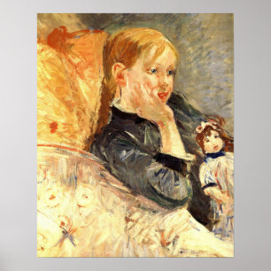 Affiche Morisot - Petite fille avec poupée 1886