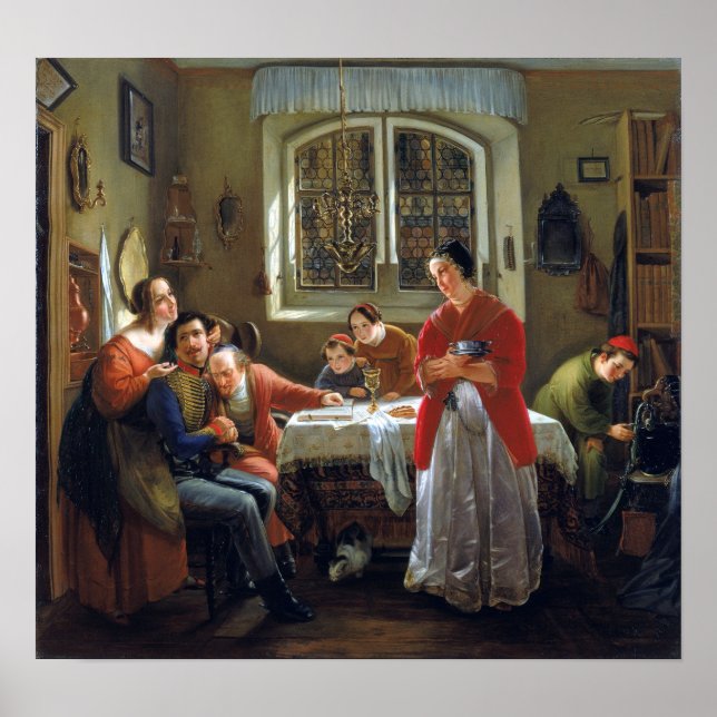 Affiche Moritz Daniel Oppenheim Le Retour (Devant)