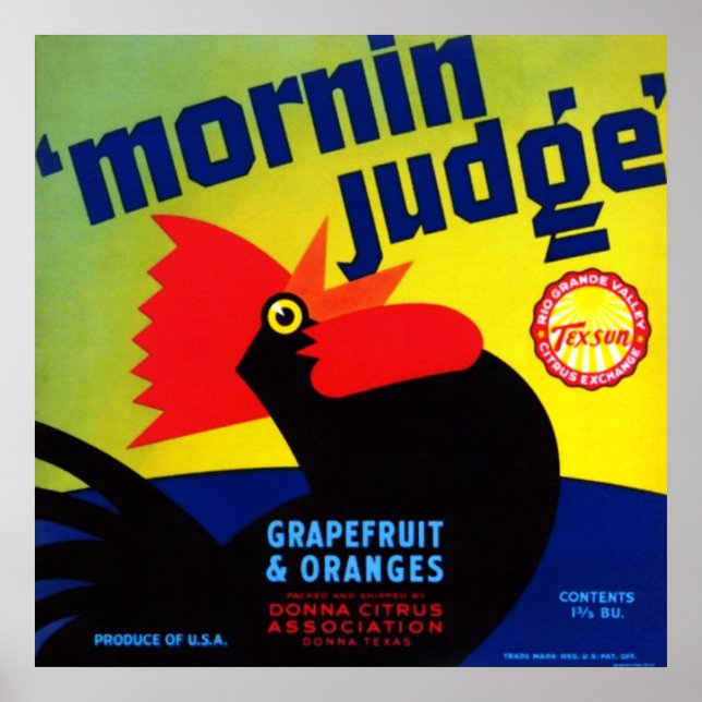 Affiche Mornin Juge Grapefruit et Oranges (Devant)