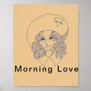 Affiche Morning Love, carte de voeux