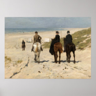 Affiche Morning Ride along the Beach, 1876 by Anton Mauve