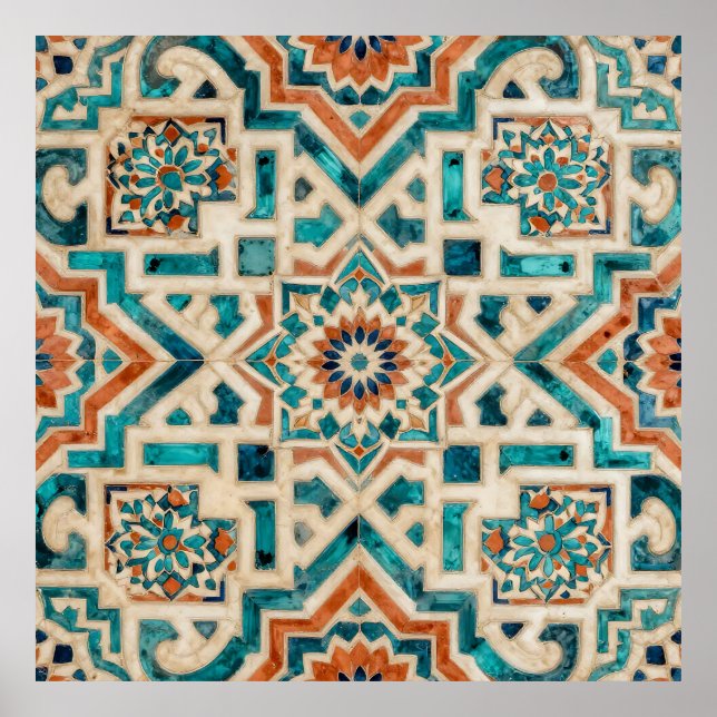 Affiche Moroccan Mosaic Pattern (Devant)