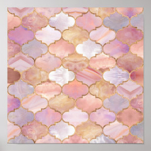 Affiche Moroccan trellis Pastel Mineral Textures