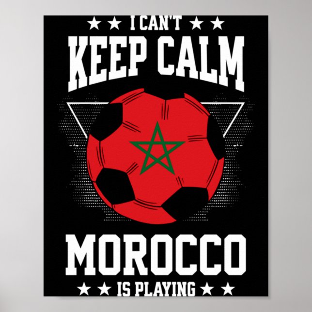 Affiche Morocco Football Jersey 2022 Flag Funny Soccer Lov (Devant)