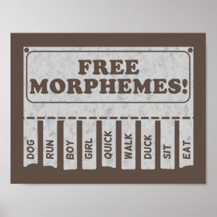 Affiche Morphèmes libres