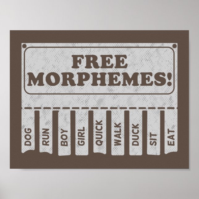 Affiche Morphèmes libres (Devant)