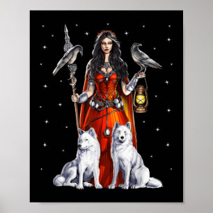 Affiche Morrigan Déesse Mythologie Celtique Pagan Deity Of