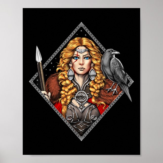 Affiche Morrigan Déesse Mythologie Celtique Pagan Deity Of (Devant)