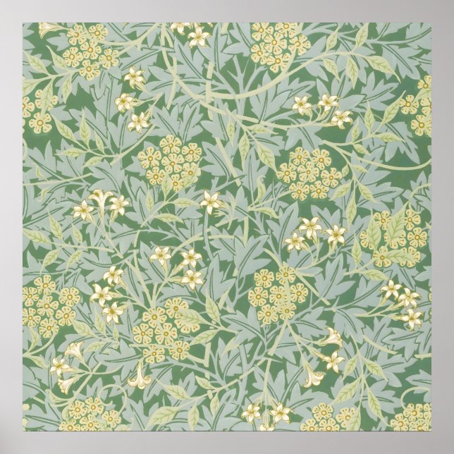 Affiche Morris Vigne & Jasmin Jardin Fleur Classique (Devant)