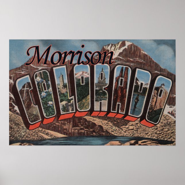 Affiche Morrison, Colorado - Scènes de grandes lettres (Devant)