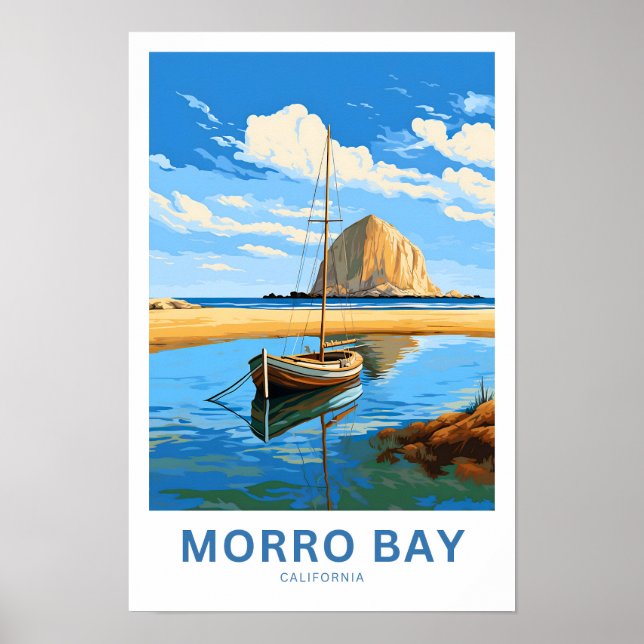 Affiche Morro Bay California Travel Print (Devant)