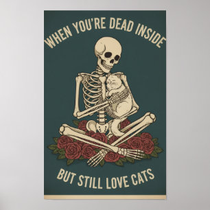 Affiche Mort à l'intérieur, chat à l'extérieur