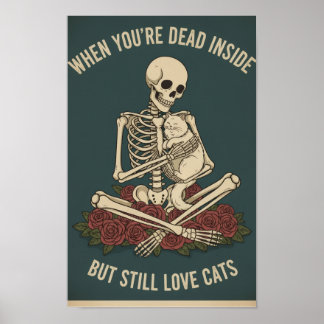 Affiche Mort à l'intérieur, chat à l'extérieur