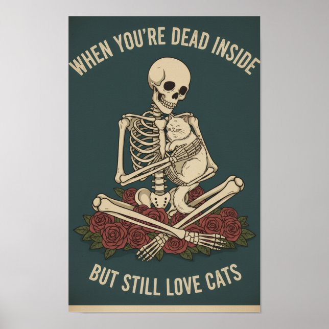 Affiche Mort à l'intérieur, chat à l'extérieur (Devant)