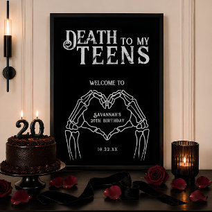 Affiche Mort à Mes Ados Anniversaire 20 Ans Gothique Tenda