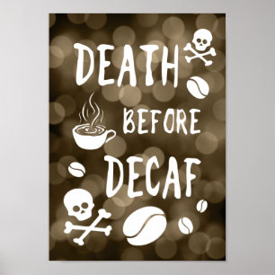 Affiche mort avant decaf bokeh