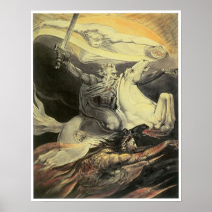 Affiche Mort sur un cheval pâle, William Blake