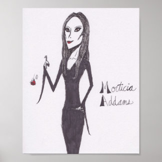 Affiche Morticia Addams