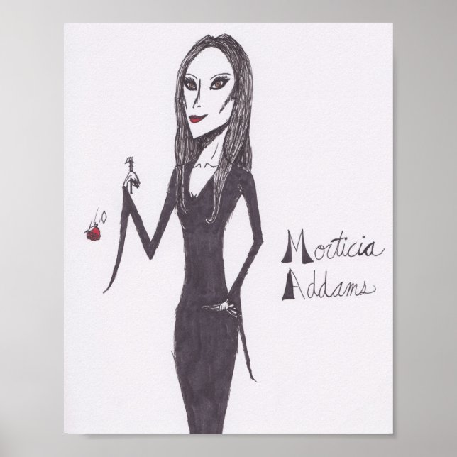 Affiche Morticia Addams (Devant)