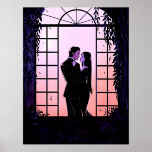 Affiche Morticia et Gomez