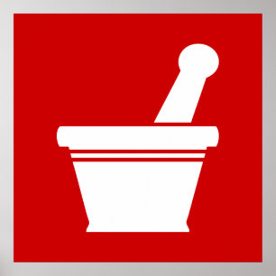 Affiche Mortier et pilon