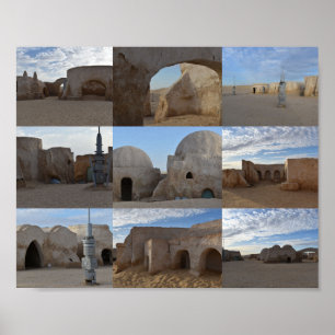 Affiche Mos Espa sur la planète Tatooine