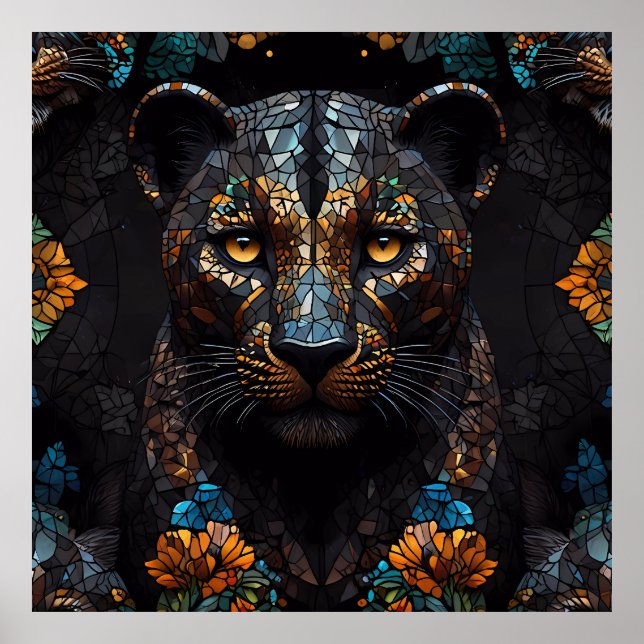 Affiche Mosaic Leopard Majesty (Devant)
