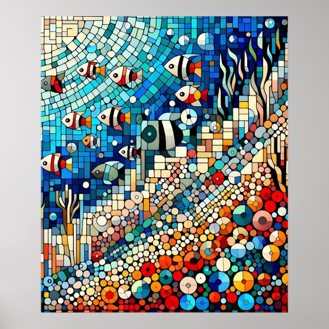 Affiche Mosaic Marine (Devant)