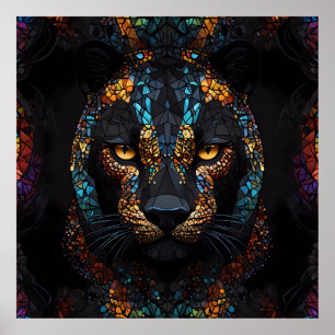 Affiche Mosaic Panther Art