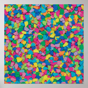 Affiche Mosaïque Abstraite colorée