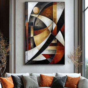 Affiche Mosaïque Abstraite Terreuse