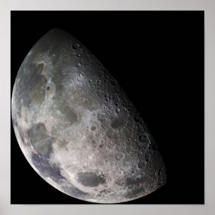 Affiche Mosaïque de couleur de la lune de la Terre
