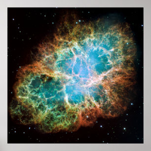 Affiche Mosaïque de Hubble de la nébuleuse de crabe